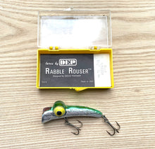 Lataa kuva Galleria-katseluun, Original Box • RABBLE ROUSER LURES Series R 2 Hook Fishing Lure — GREEN/SILVER
