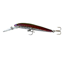 Load image into Gallery viewer, Left Facing View of BAGLEY BAIT COMPANY  BANG-O #5 Fishing Lure in RAINBOW TROUT on SILVER CHROME. For Sale Online at Toad Tackle. 
