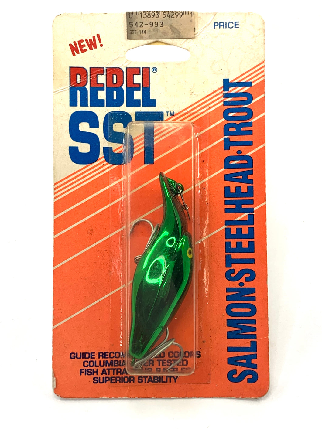 SALMON STEELHEAD TROUT • Rebel Lures SST Fishing Lure in METALLIC GREEN • SST 144