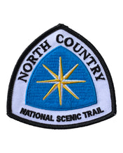 Load image into Gallery viewer, Front View of NORTH COUNTRY NATIONAL SCENIC TRAIL COLLECTOR HIKING PATCH
