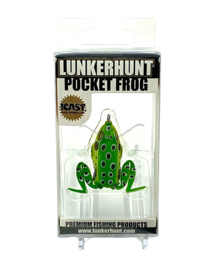 Front Package View of LUNKERHUNT POCKET FROG Fishing Lure in LEOPARD