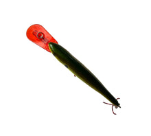 Load image into Gallery viewer, Top View of RAPALA LURES MINNOW RAP Fishing Lure in BLEEDING HOT OLIVE
