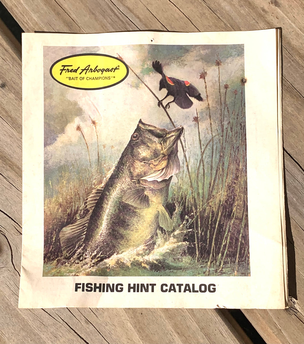 Vintage FRED ARBOGAST Fishing Hint Catalog 8 Page Pamphlet