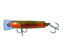Load image into Gallery viewer, Belly Stamp View of BAGLEY B FLAT 2 Fishing Lure w/ SQUARE LIP in BLACK ON GOLD FOIL ORANGE BELLY
