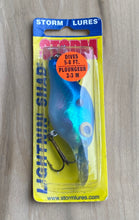 Load image into Gallery viewer, STORM LURES LIGHTNIN&quot; SHAD Fishing Lure • AL222 FIRESTORM BLUE BACK

