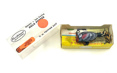 Fred Arbogast 1/4 oz HULA POPPER Fishing Lure with Original Box in Blackbird