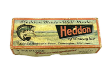 Load image into Gallery viewer, Box Top View of HEDDON-DOWAGIAC KING BASSER Fishing Lure w/ Teddy Bear Glass Eyes
