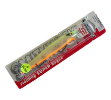Lataa kuva Galleria-katseluun, Top of Package View of SMITHWICK LURES Floating SUPER ROGUE Fishing Lures in CHARTREUSE LUMINESCENT GLOW View 2

