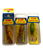 Lade das Bild in den Galerie-Viewer, Additiona Front Package View of  STORM LURES &quot;H Series&quot; Hot&#39;N Tot Fishing Lures in Crawdad/Squiggle Variety Colors. Available at Toad Tackle.

