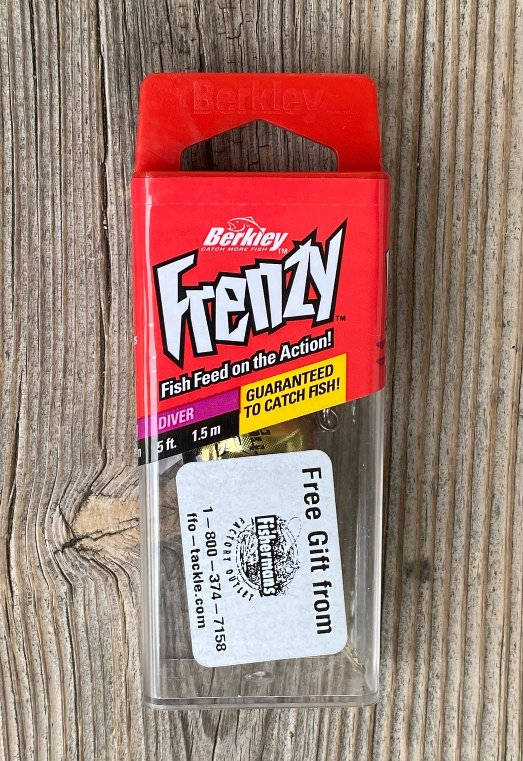 LIMITED EDITION • Berkley FRENZY Fishing Lure • COPPERHEAD PRO REEL • Fisherman's Factory Outlet Advertising Bait