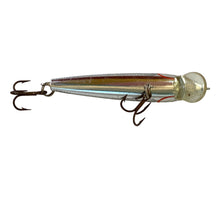Load image into Gallery viewer, Belly View of BABY THUNDERSTICK Fishing Lure in METALLIC SILVER BLACK
