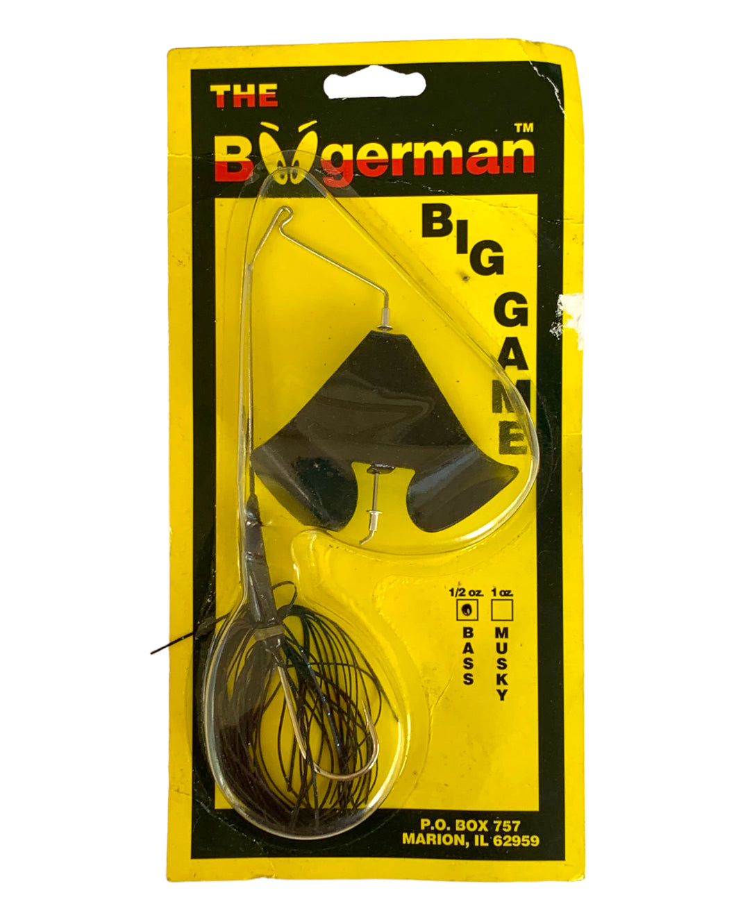 THE BOOGERMAN MAGNUM RACKET BUZZ Bass Fishing Lure • 1/2 oz BLACK
