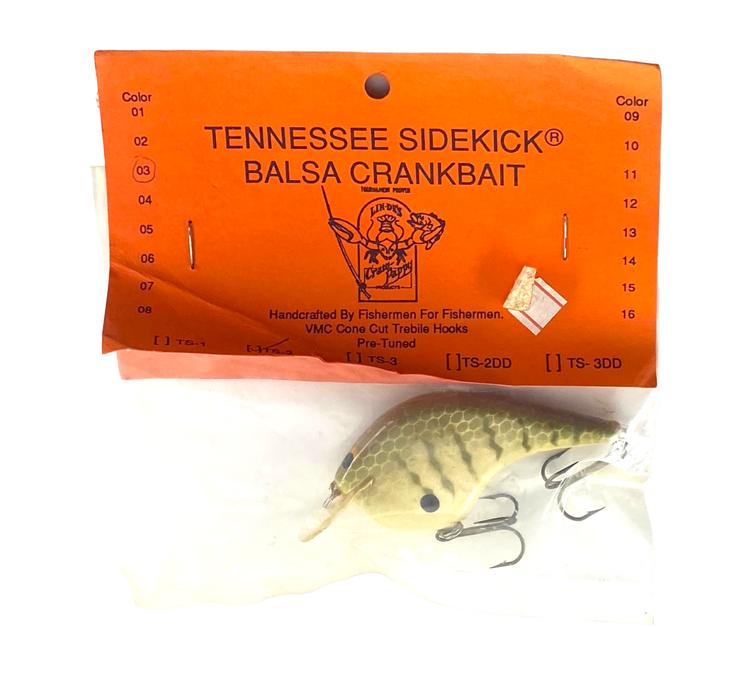 Front Package View of Handcrafted TENNESSEE SIDEKICK BALSA CRANKBAIT TS-2 FISHING LURE