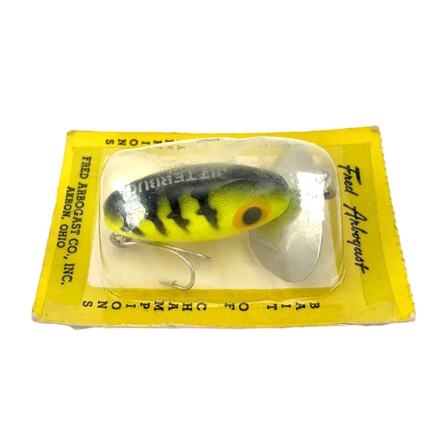 FRED ARBOGAST Fly Rod Size JITTERBUG Lure • CHARTREUSE SOB – Toad