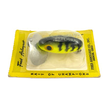 Load image into Gallery viewer, Additional Left Facing View of ARBOGAST Fly Rod Size JITTERBUG on Card in CHARTREUSE SILVER ON BODY
