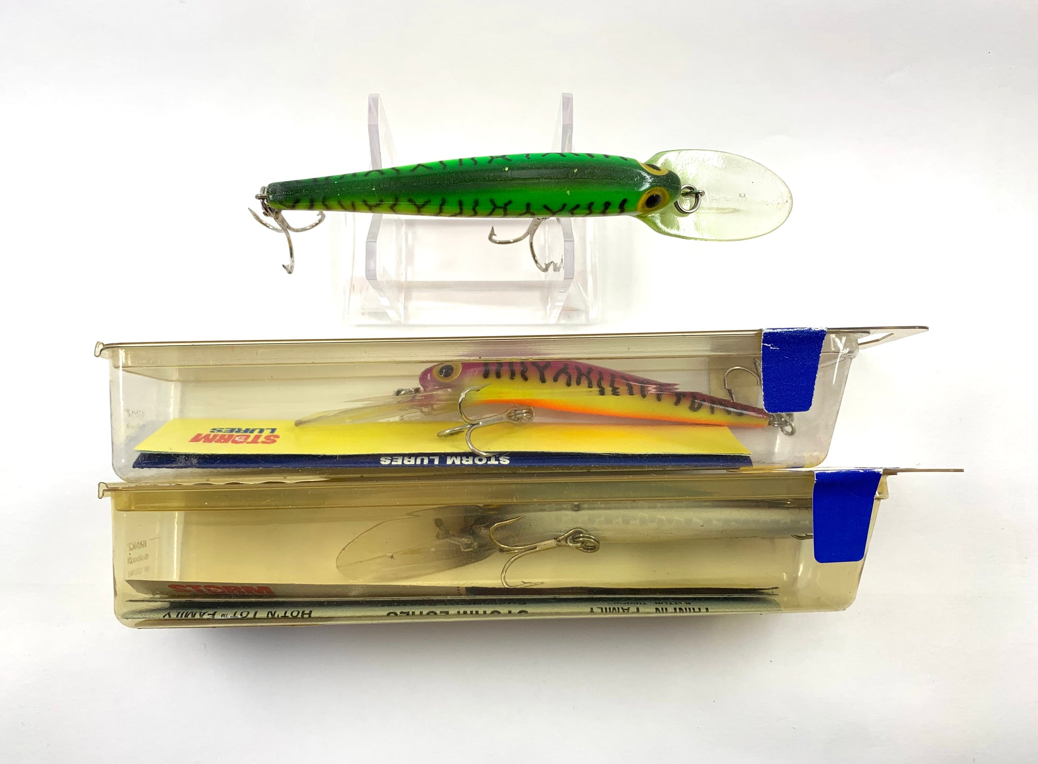 Lot of 2 STORM DJ133 Deep Jr Thunderstick Fishing Lures— BLUE PIRATE – Toad  Tackle