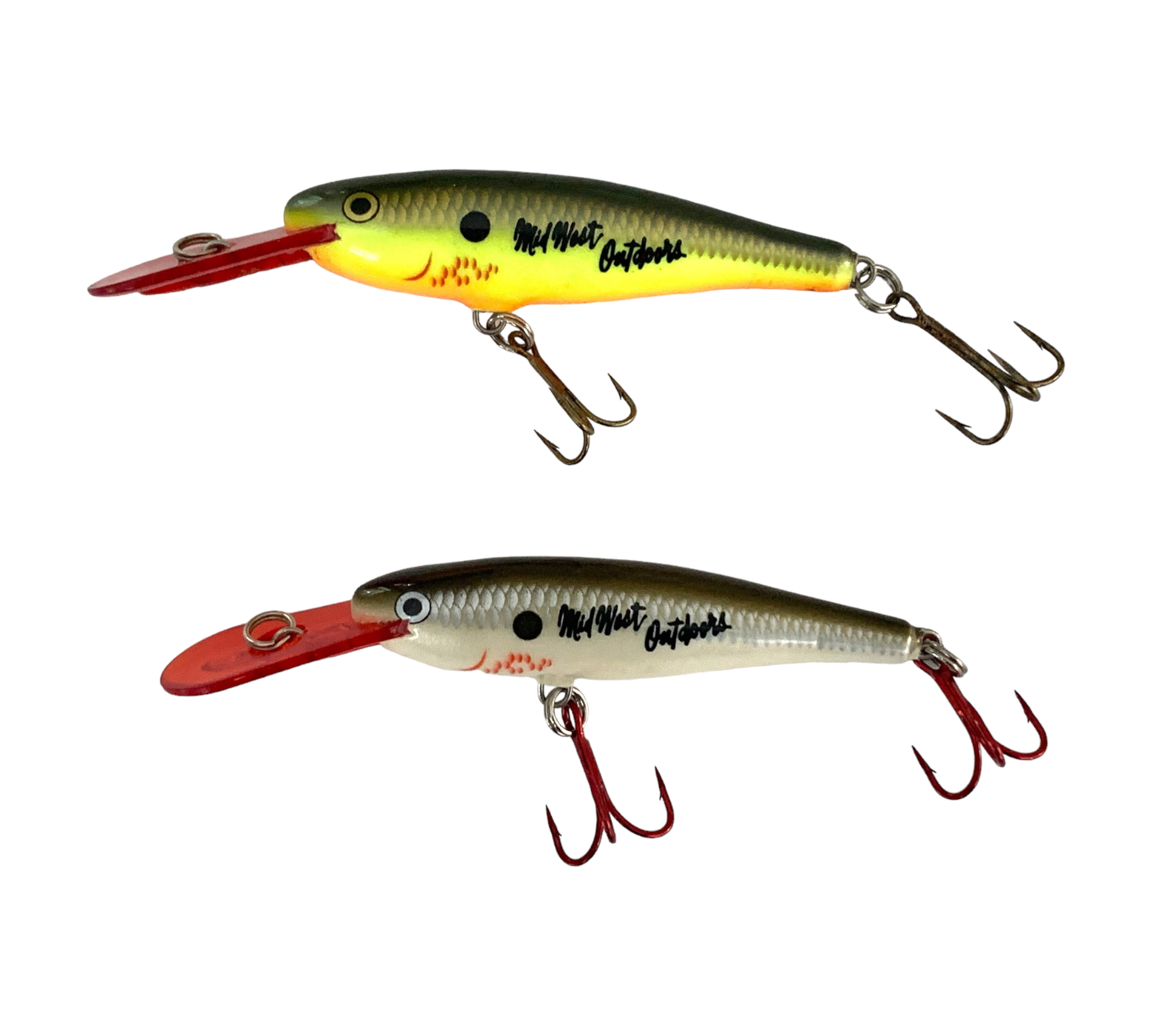 Lot of 2 RAPALA MINNOW RAP Fishing Lures • MIDWEST OUTDOORS – Toad Tackle