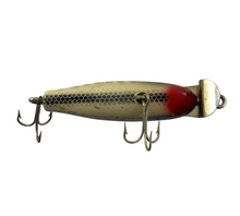 Lade das Bild in den Galerie-Viewer, Toad Tackle • ToadTackle.net • ToadTackle.co • ToadTackle.us • Vintage Antique Discontinued Fishing Lures • THE CREEK CHUB BAIT COMPANY (CCBCO) MIDGET PIKIE w/ Pressed Eyes Antique Fishing Lure in BLACK SCALE
