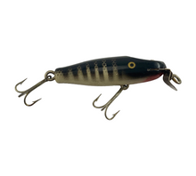 Load image into Gallery viewer, Toad Tackle • ToadTackle.net • ToadTackle.co • ToadTackle.us • Vintage Antique Discontinued Fishing Lures • THE CREEK CHUB BAIT COMPANY (CCBCO) MIDGET PIKIE w/ Pressed Eyes Antique Fishing Lure in BLACK SCALE
