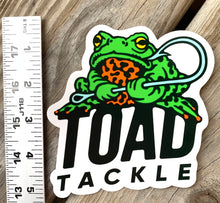 Load image into Gallery viewer, Laminated WATERPROOF Vinyl TOAD TACKLE Sticker – 5x5
