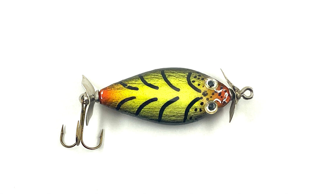 DANIEL CHEBRA Signed Bait • DANNY'S HAND CARVED LURES Balsa Fishing Lure w/ Original Business Card • DUAL SPINNERS