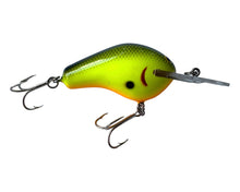Load image into Gallery viewer, Right Facing View of BAGLEY BAIT COMPANY Diving B 2 Fishing Lure in BLACK on CHARTREUSE. Available at Toad Tackle.
