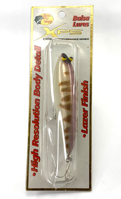 Front Package View of Bass Pro Shops XPS BALSA FISHING LURE with 3D Eyes in BROWN DRIP