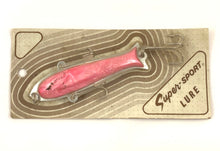 Lataa kuva Galleria-katseluun, Antique • 1/2 oz SUPER SPORT 3 HOOK Fishing Lure • PINK
