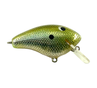 Right Facing View of C-FLASH Handmade Square Bill Crankbait in GREEN FOIL
