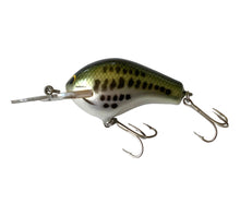 Load image into Gallery viewer, Left Facing View of BAGLEY BAIT COMPANY DB-2 Diving B 2 Fishing Lure in LITTLE BASS on WHITE. Steel Hardware. Available at Toad Tackle.
