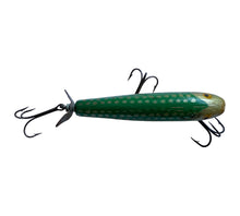 Load image into Gallery viewer, Top View of JIM PFEFFER LURES of FLORIDA • CAST TOP 3 Hooks &amp; Prop Wood Fishing Lure

