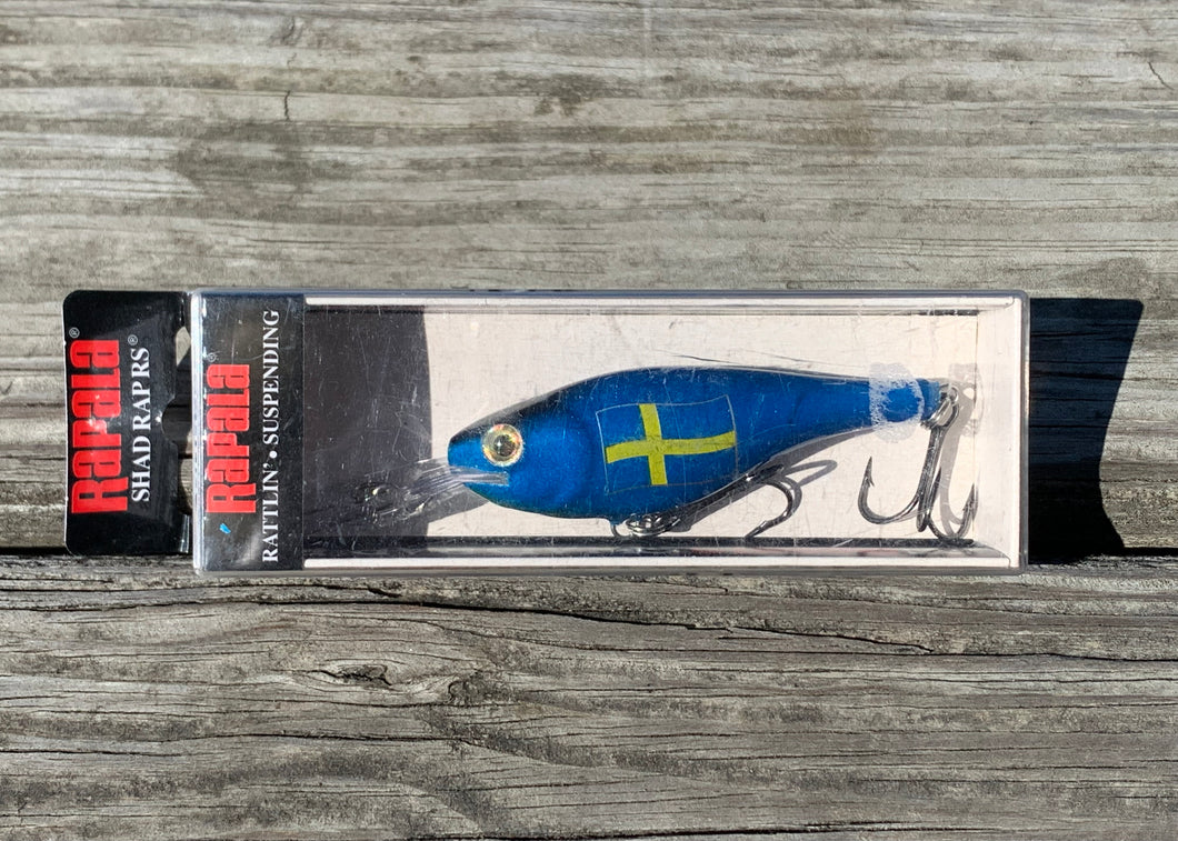 SWEDEN • RAPALA SHAD RAP RS SRRS-7 Fishing Lure • WORLD FLAG SPECIAL EDITION