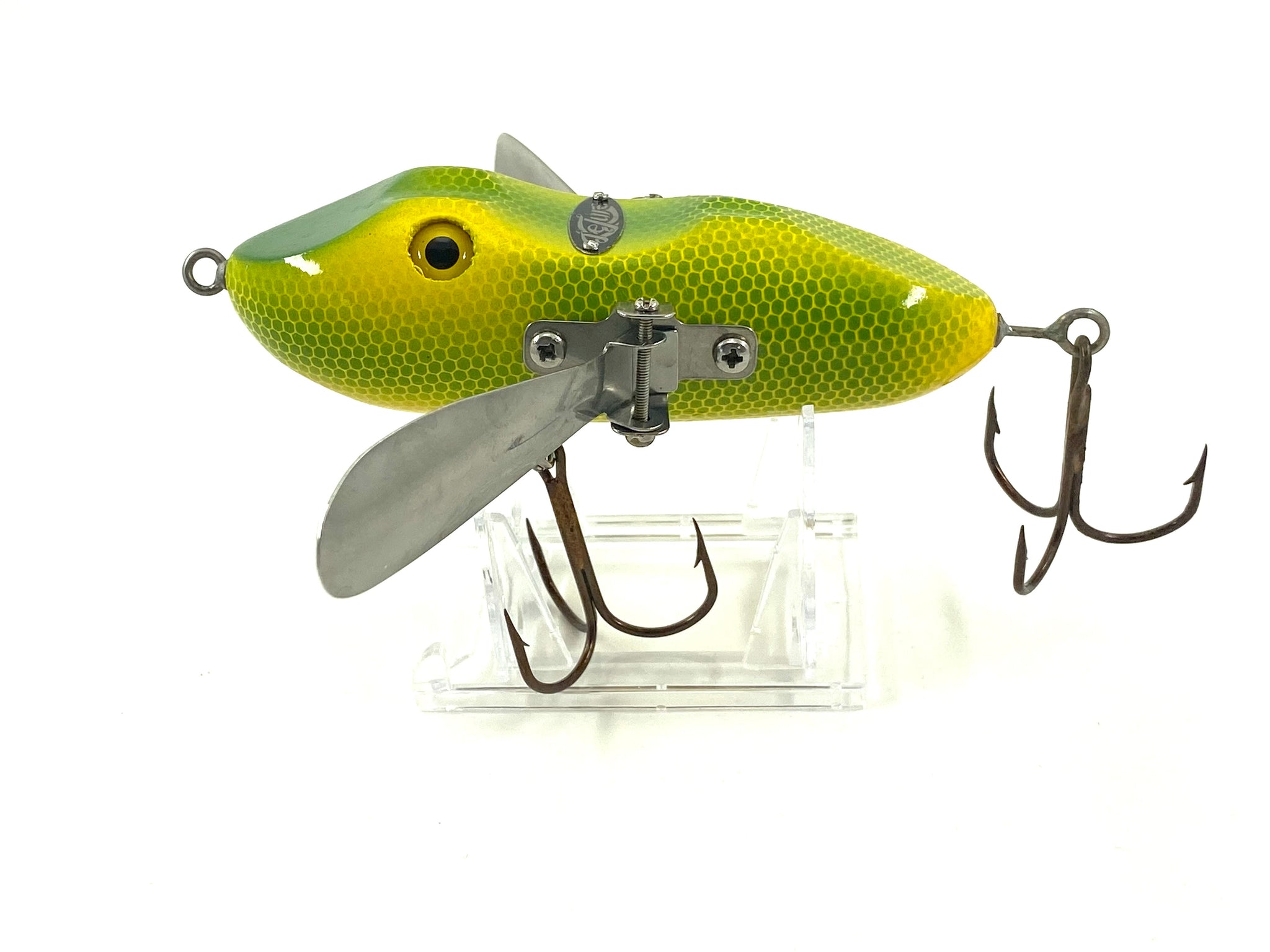 Handmade LE LURE CREEPER Glass Eyed Musky Size Topwater Crawler
