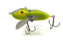 Load image into Gallery viewer, Handmade LE LURE CREEPER Glass Eyed Musky Size Topwater Crawler Wood Fishing Lure • FROG SCALE
