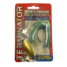 Cargar imagen en el visor de la galería, T-2 TERMINATOR TITANIUM SPINNERBAITS Fishing Lure • T2SB144 BLUE/GREEN
