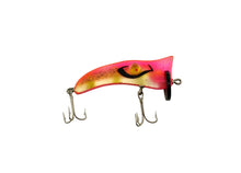Load image into Gallery viewer, RARE • Lamprey Lure And Tackle Company &quot;THE ORIGINAL LAMPREY&quot; Vintage Fishing Lure • FLUORESCENT PINK w/ BLACK LIP
