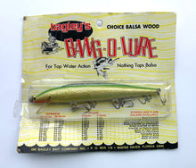 Load image into Gallery viewer, BAGLEY&#39;S BANG-O-LURE Balsa Wood Fishing Lure • GREEN on GOLD FOIL
