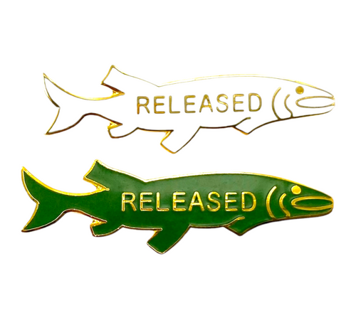 Pair of MUSKY RELEASED Enamel Pins.