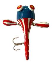 Lade das Bild in den Galerie-Viewer, Top View of MARTY&#39;S YANKEE DOODLE DANDY &quot;FROGGISH&quot; Fishing Lure Handmade by MARK M. DEVLIN JR. Available at Toad Tackle.
