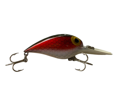 Right Facing View of  Vintage STORM LURES WIGGLE WART Fishing Lure in RED SCALE