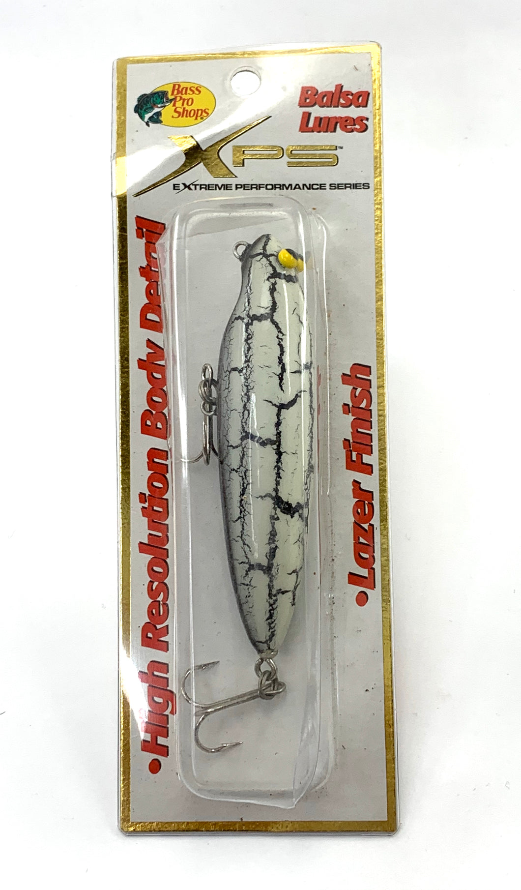 Bass Pro Shops XPS BALSA FISHING LURE with 3D Eyes BLACK & WHITE CRACKLE Bass Pro Shops XPS BALSA FISHING LURE with 3D Eyes BLACK & WHITE CRACKLE