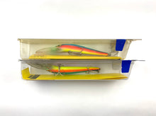 Load image into Gallery viewer, Lot of 2 STORM DJ68 Deep Jr Thunderstick Fishing Lures — FLUORESCENT RAINBOW
