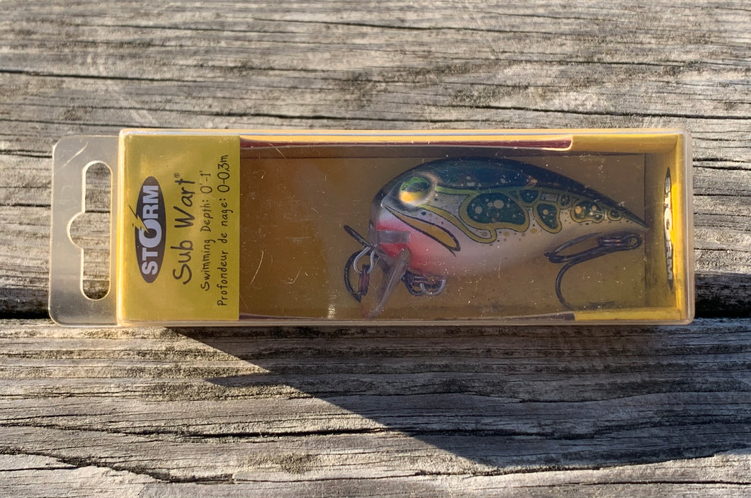 Vintage STORM Size 7 Subwart Fishing Lure in GREEN FROG