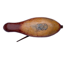 Load image into Gallery viewer, Belly Weight View of DULUTH FISHING DECOY by JIM PERKINS • MUSKRAT w/ LEATHER TAIL

