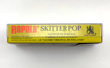 画像をギャラリービューアに読み込む, Additional Box Side View of RAPALA SKITTER POP Topwater Fishing Lure in STAINLESS STEEL GOLD MULLET

