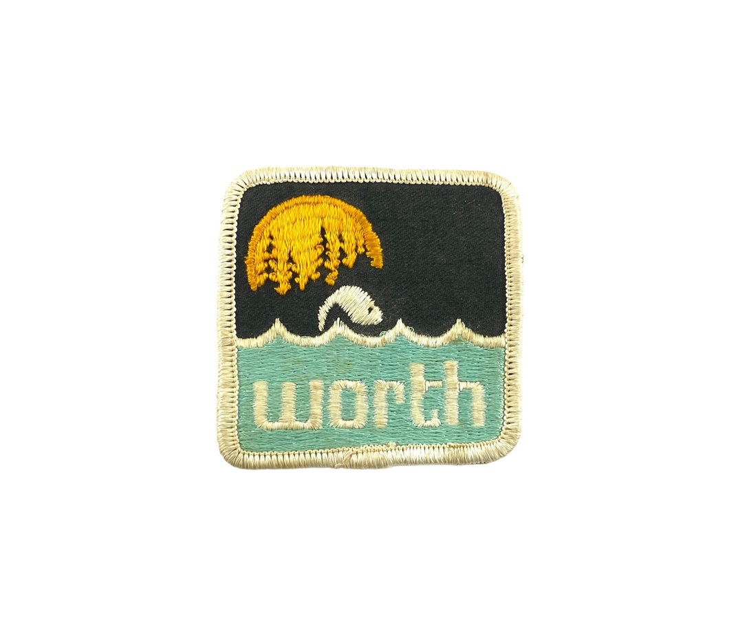 Worth Fishing Lures Collector Patch w/ Jumping Fish 