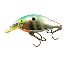 Load image into Gallery viewer, Right Facing View of 1/4 oz LUHR JENSEN SPEED TRAP Pre-Rapala Fishing Lure in CHROME BLUE STRIPES
