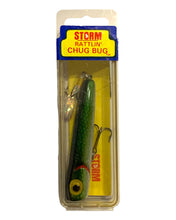 Load image into Gallery viewer, FRONT Package View of STORM MANUFACTURING COMPANY RATTLIN&#39; CHUG BUG Fishing Lure • RAP6 GREEN SCALE
