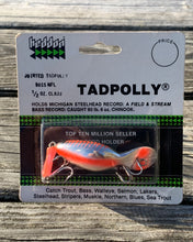 Load image into Gallery viewer, 1/2 oz Class • HEDDON JOINTED TADPOLLY 9015 Fishing Lure • NFL CHROME RED FLUORESCENT aka BLOODY MARY
