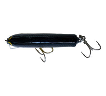 Load image into Gallery viewer, Top View of BAGLEY B FLAT 2 Fishing Lure w/ SQUARE LIP in BLACK ON GOLD FOIL ORANGE BELLY

